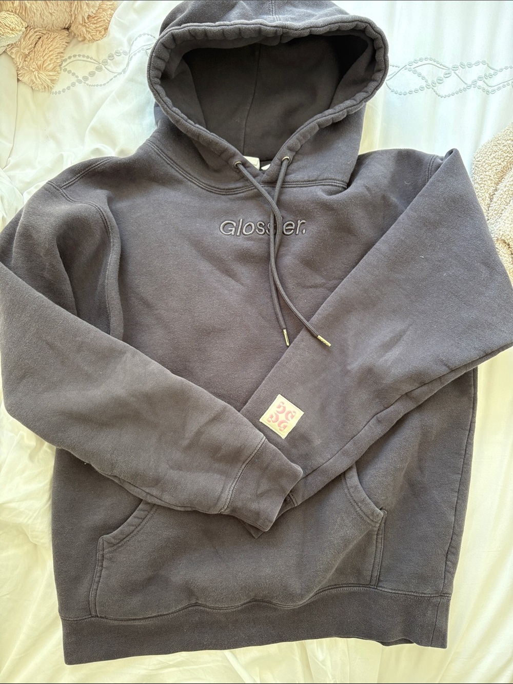 Glossier NYC Flagship Purple hoodie